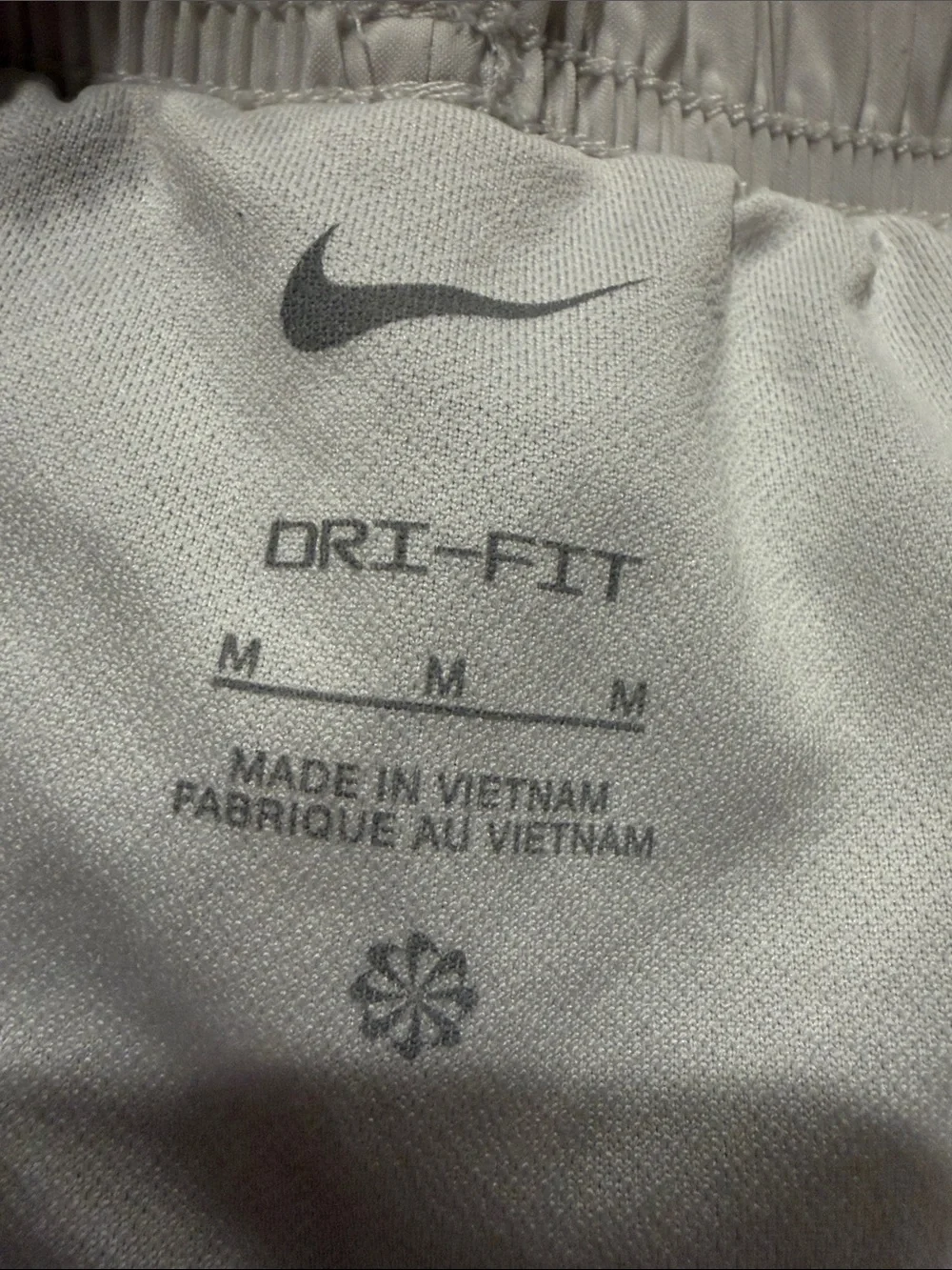 Nike Women’s White Athletic Running Shorts with Grey Swoosh
